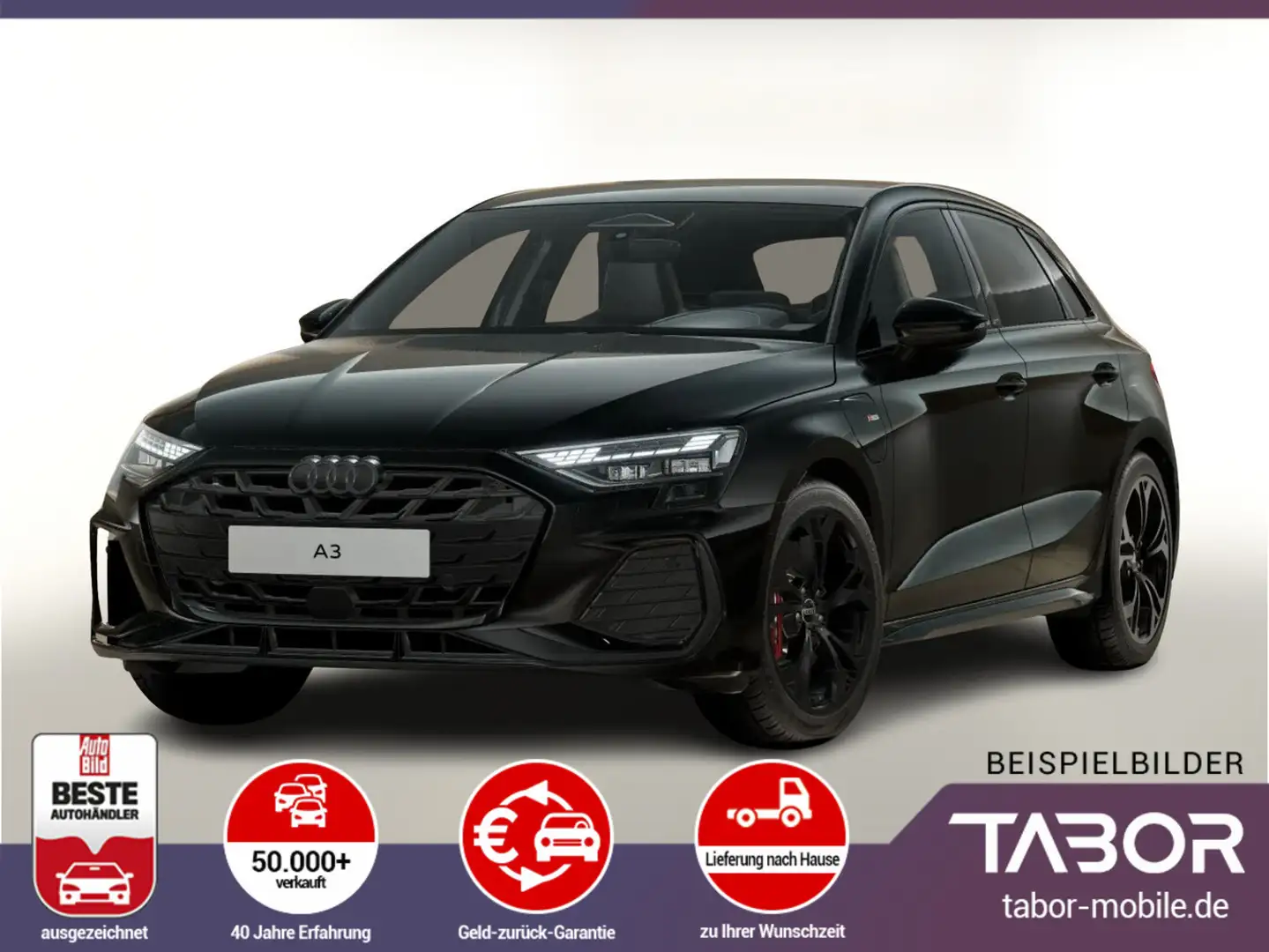 Audi A3 Sportback TFSI e 272 2xS line Leder Nav 18Z Schwarz - 1