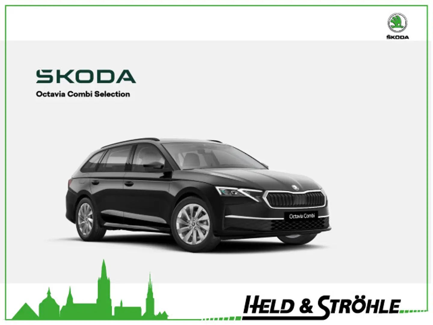 Skoda Octavia Combi Selection 2,0 TDI 110 kW SHZ R-KAM Zwart - 1