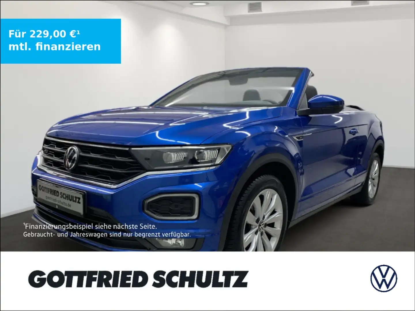 Volkswagen T-Roc Cabriolet R-Line 1.5 TSI DSG LED Navi ACC Blauw - 1