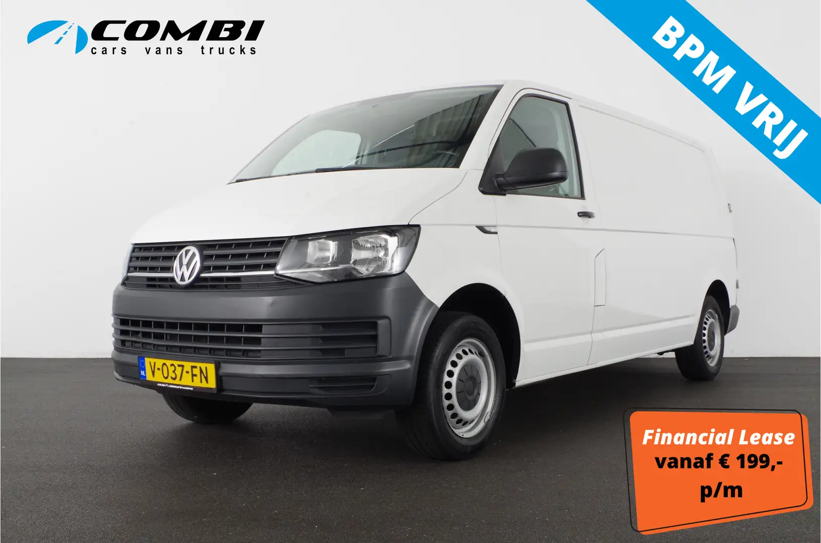 Volkswagen T6 Transporter 2.0 TDI L2H1 Trendline 102pk/Trekhaak/cruise cont Wit - 1