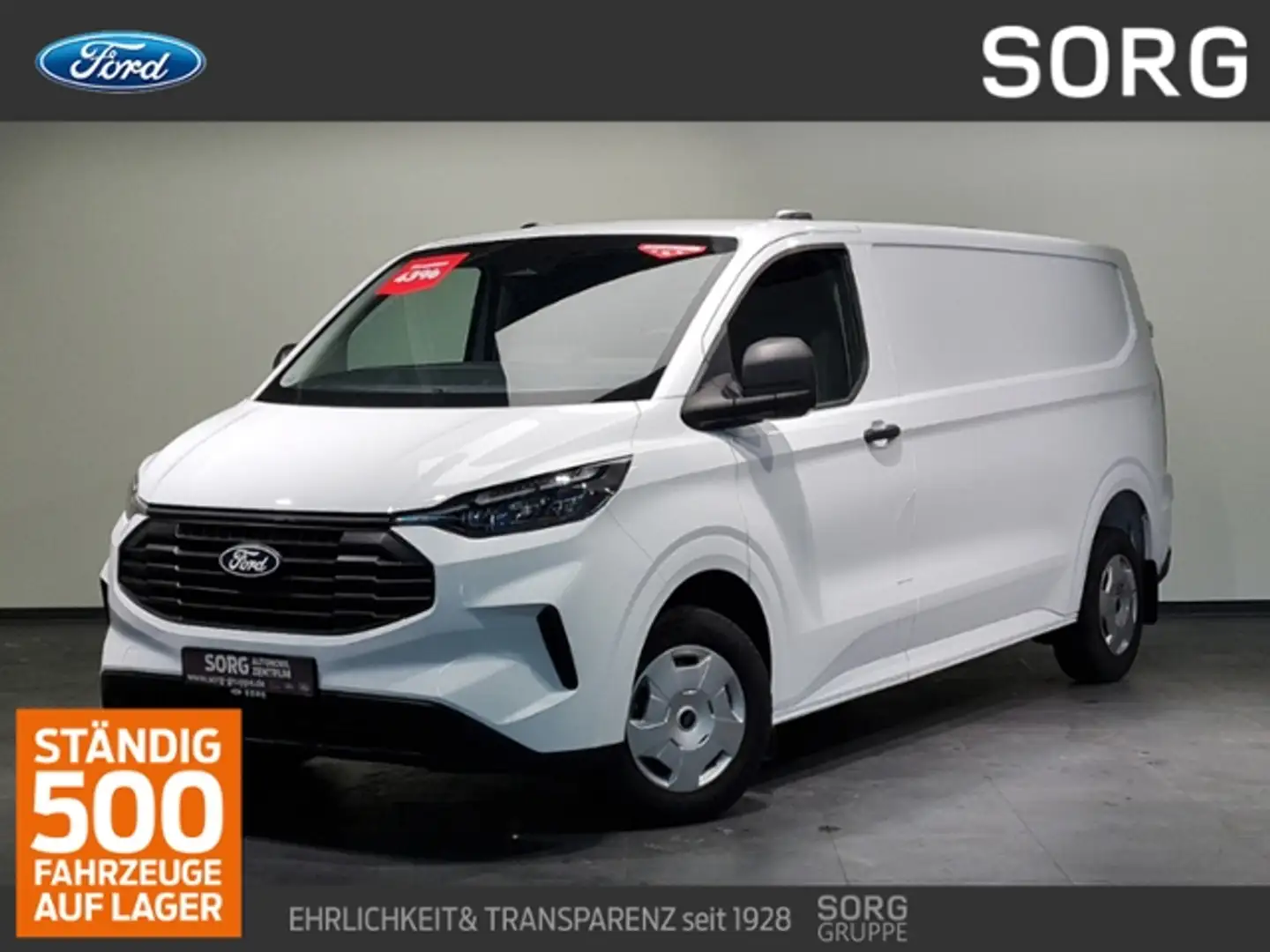 Ford Transit Custom 320 L2 Trend*LED*NAVI*CAM*-43%* Білий - 1