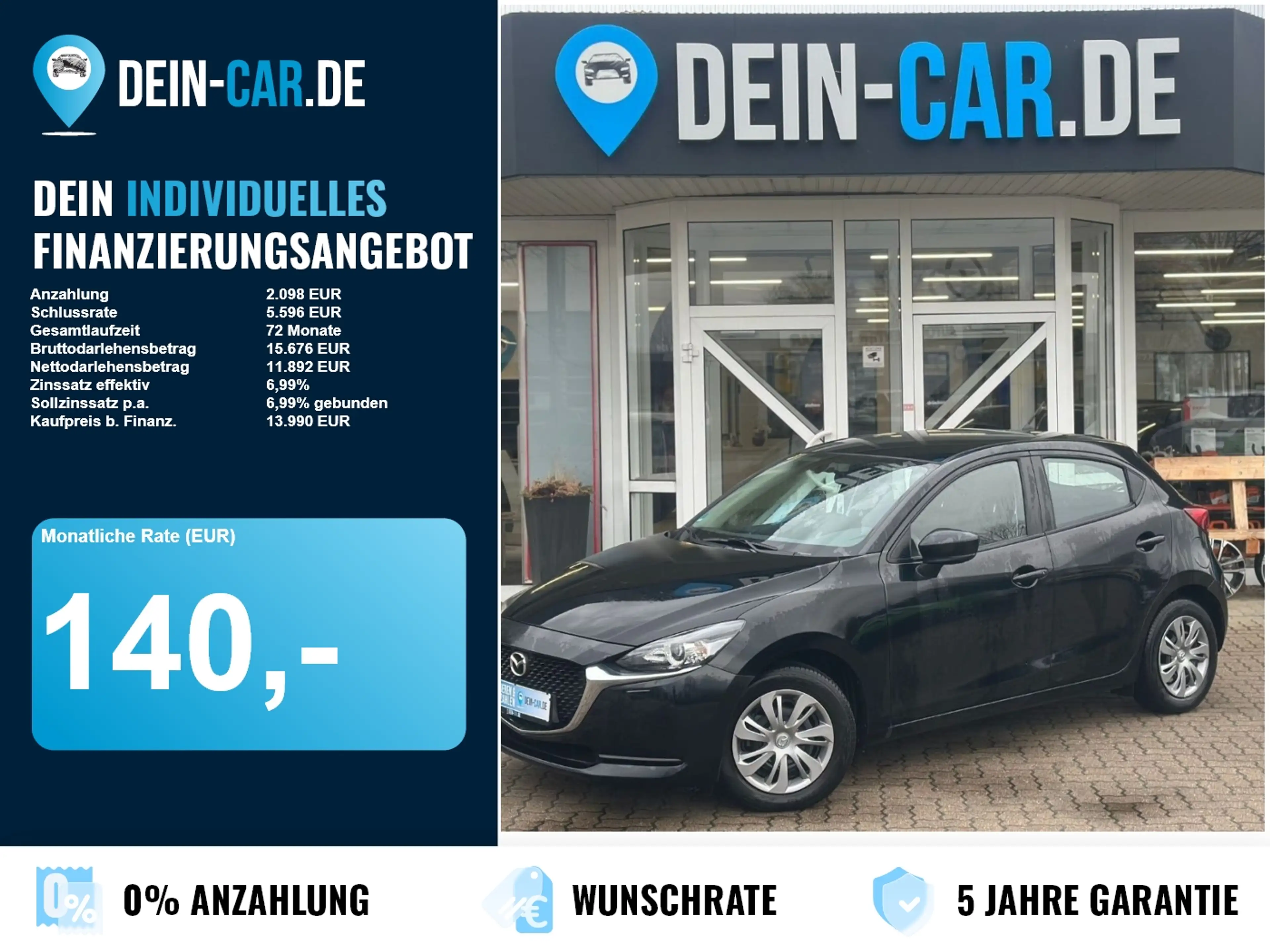 Mazda 2 LED Facelift Fernlichtass.