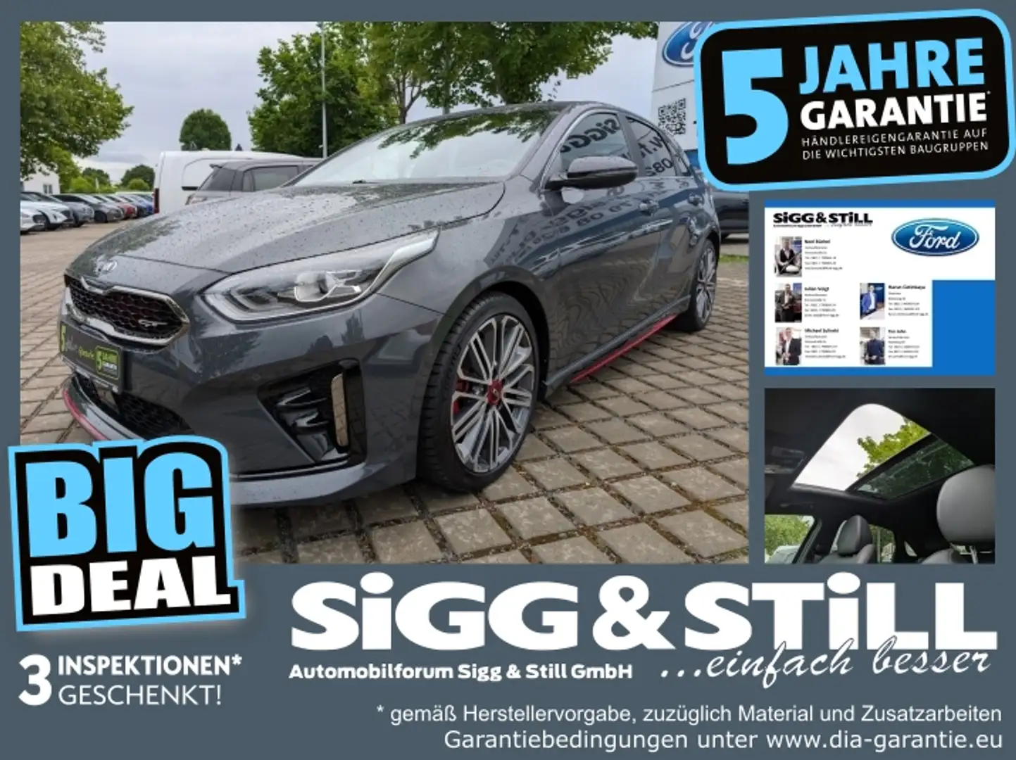 Kia Ceed / cee'd Ceed 1.6T-GDI GT PANO*LED*NAVI*JBL*4xSHZ*PDC*CAM Gri - 1