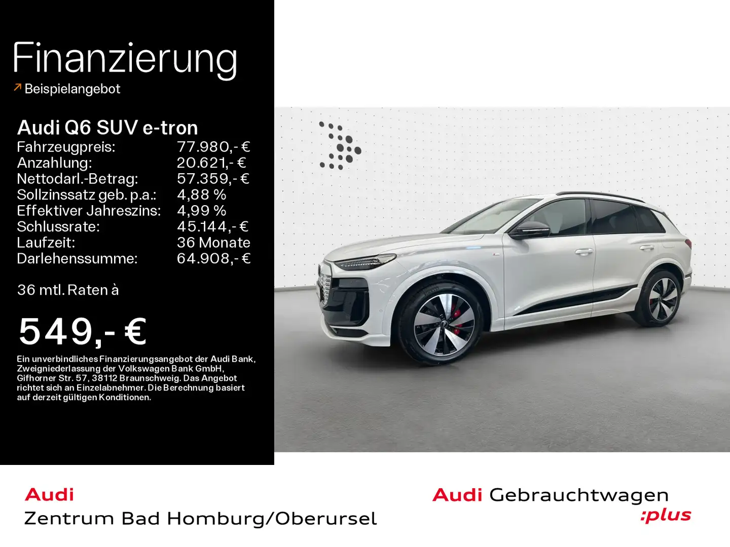 Audi Q6 Q6 e-tron 55 quattro*S line*Matrix*Pano*B&O*Navi Biały - 1