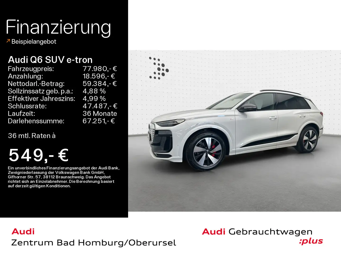 Audi Q6 Q6 e-tron 55 quattro*S line*Matrix*Pano*B&O*Navi Alb - 1