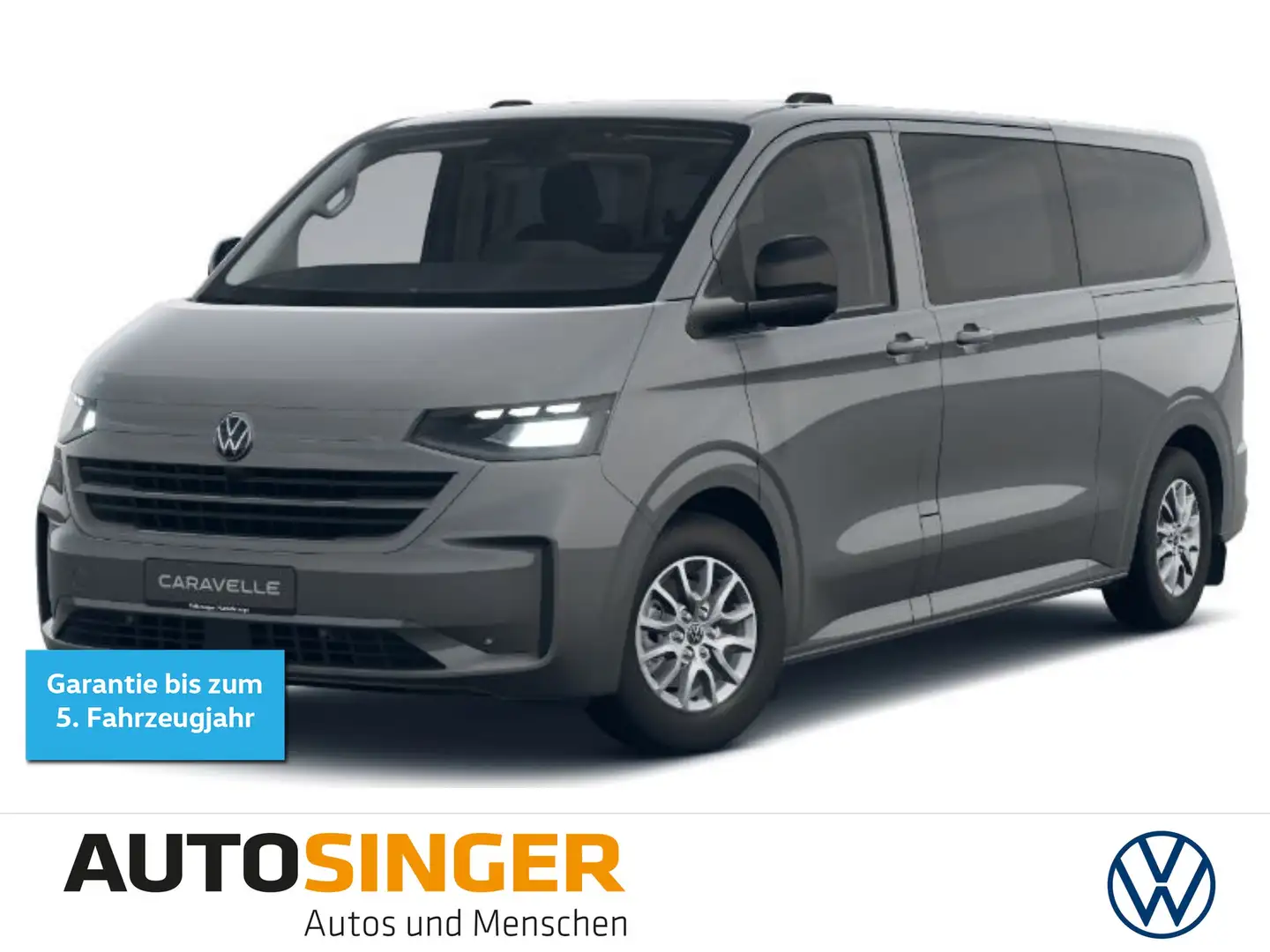Volkswagen T7 Caravelle e-Caravelle Life LANG LR 8-S*AHK*ACC Szary - 1