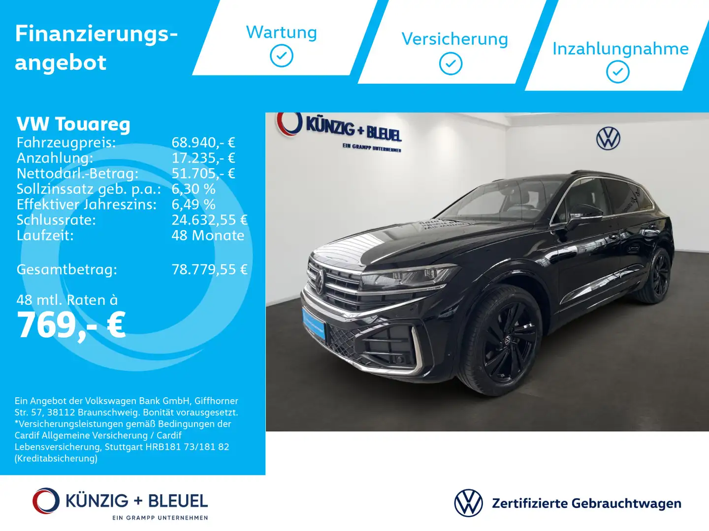 Volkswagen Touareg R-Line 4MO*NAV*AHK*Niveau*ACC*Dynaudio* Czarny - 1