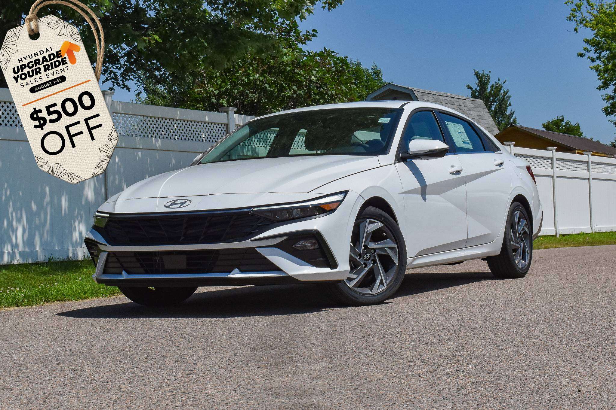 White 2026 Hyundai Elantra Hybrid Sedan Automatic