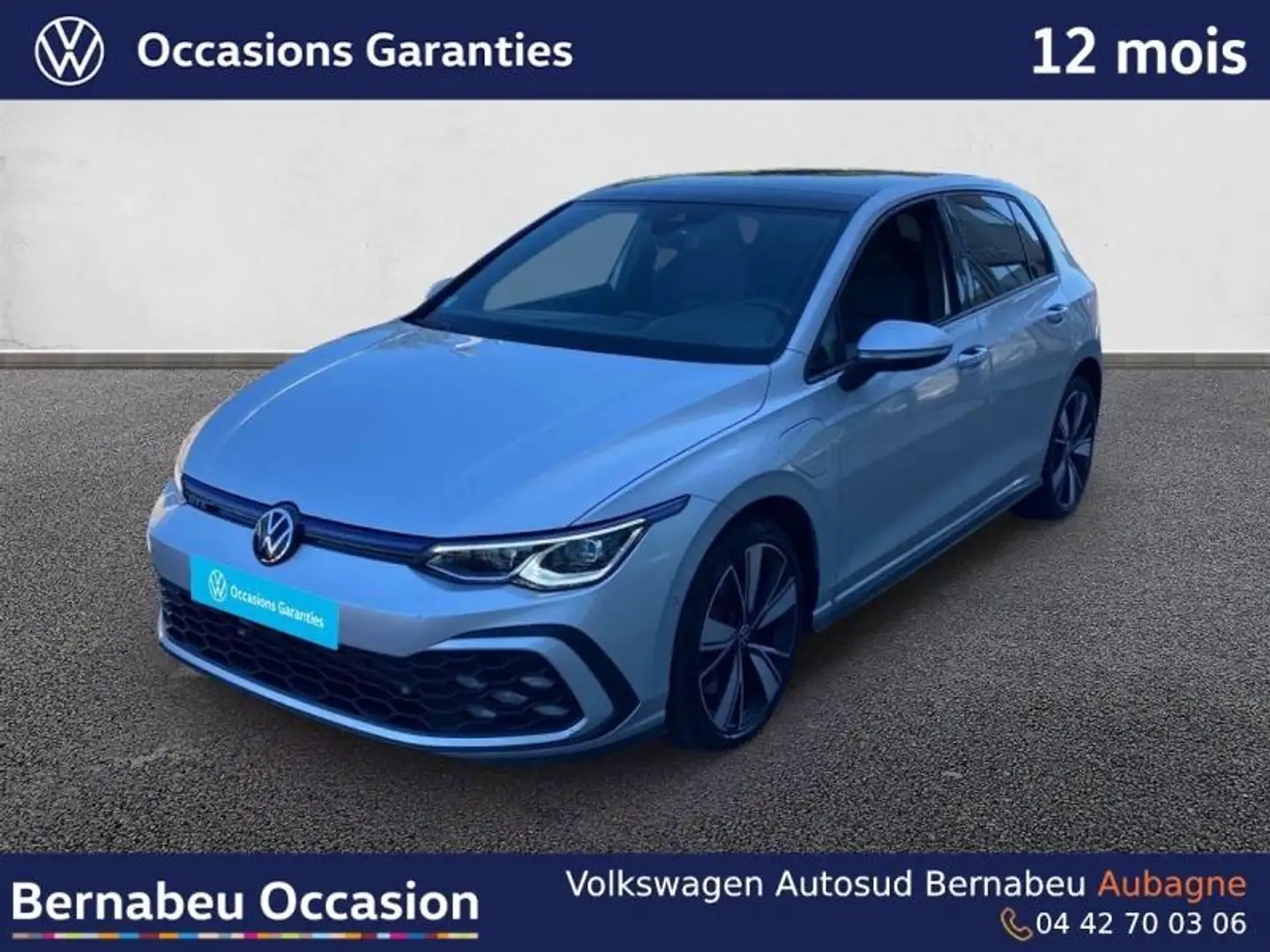 Volkswagen Golf 1.4 eHybrid 245ch GTE DSG6 Argent - 1