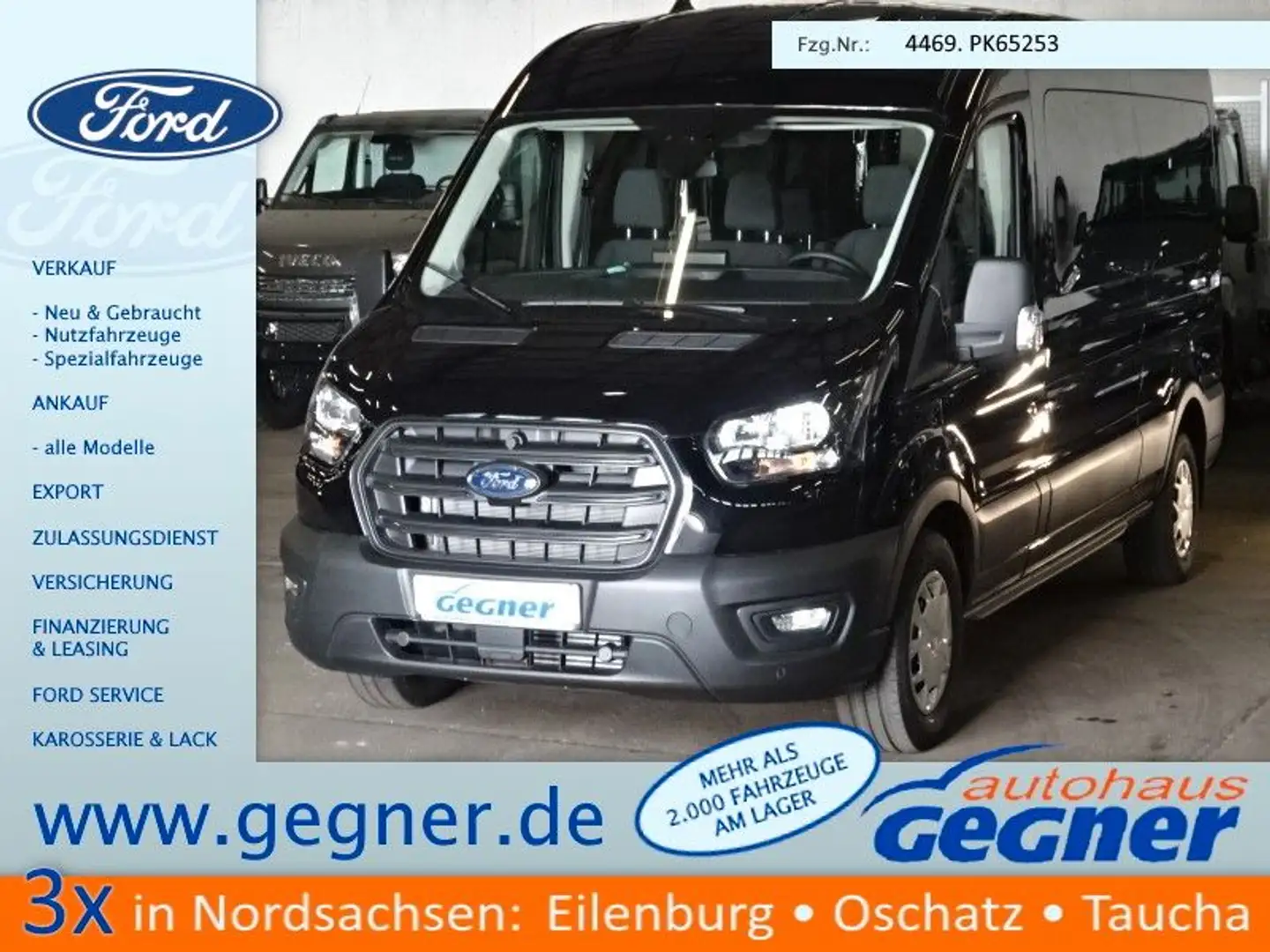 Ford Transit 350 L3H2 Trend Autom. WiPa Navi Kamera Zwart - 1