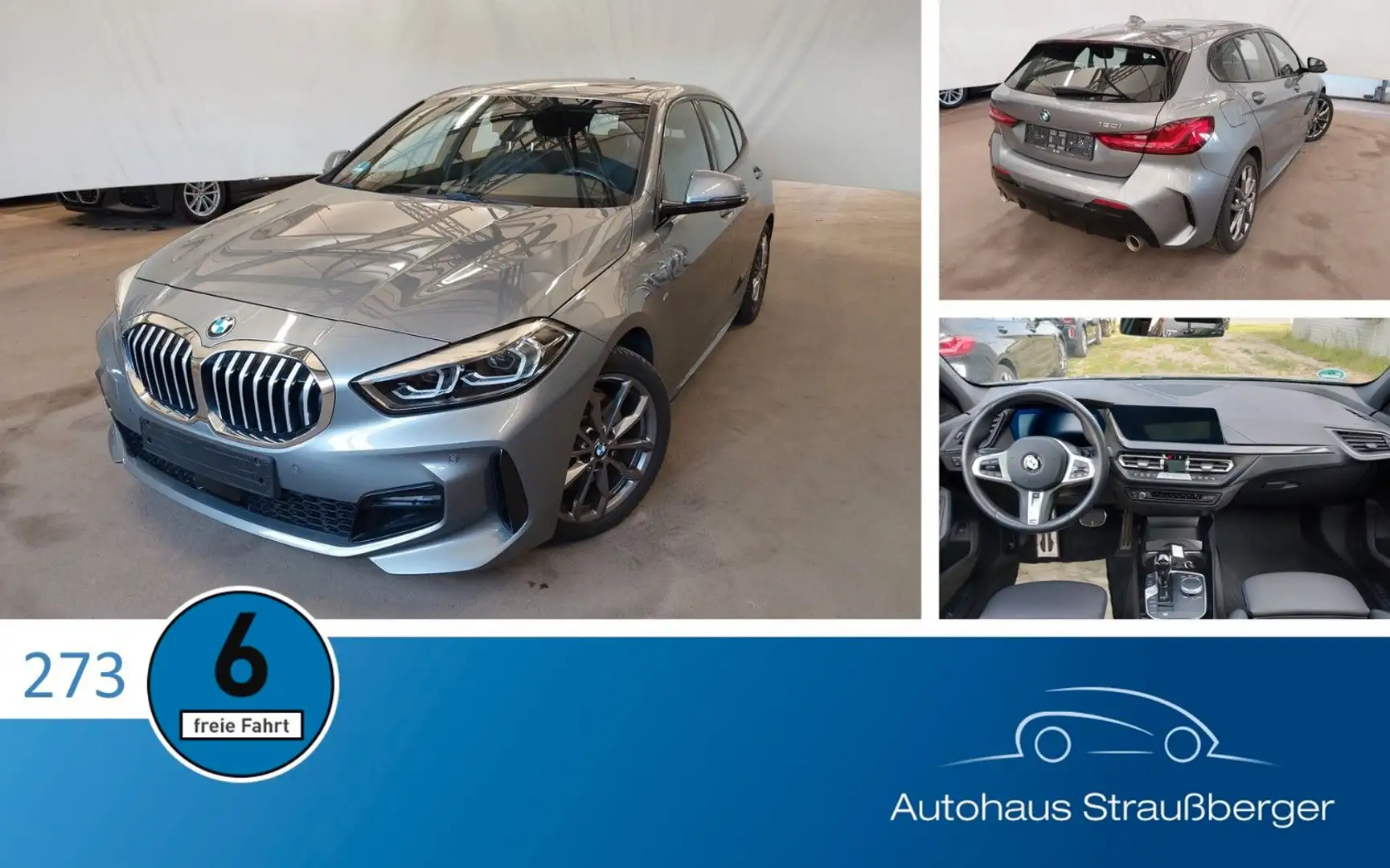BMW 120 i M Sport Temp. LED Pano QI MFL SHZ USB Grau - 1