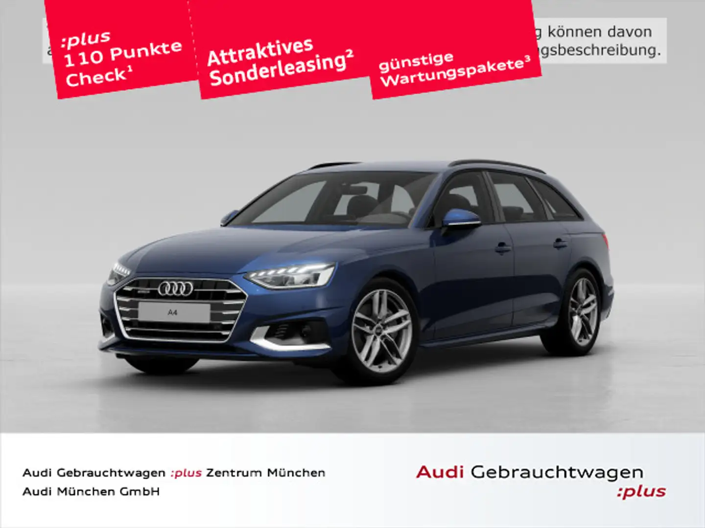 Audi A4 40 TFSI qu. S tronic advanced StdHzg/AH Blau - 1