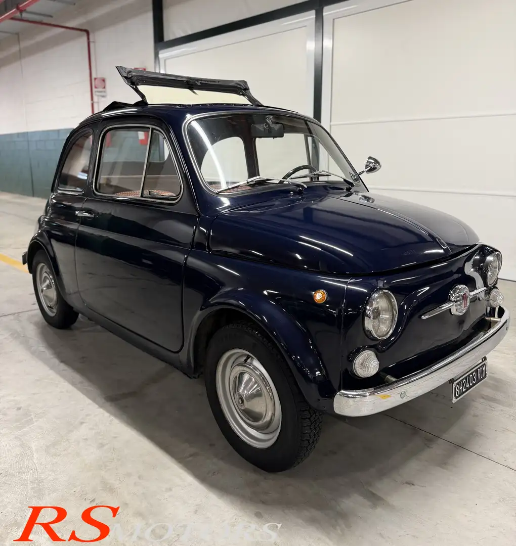Fiat 500 500F 1970 BLU ELETTRICO RESTAURO TARGHE ROMA Blau - 1