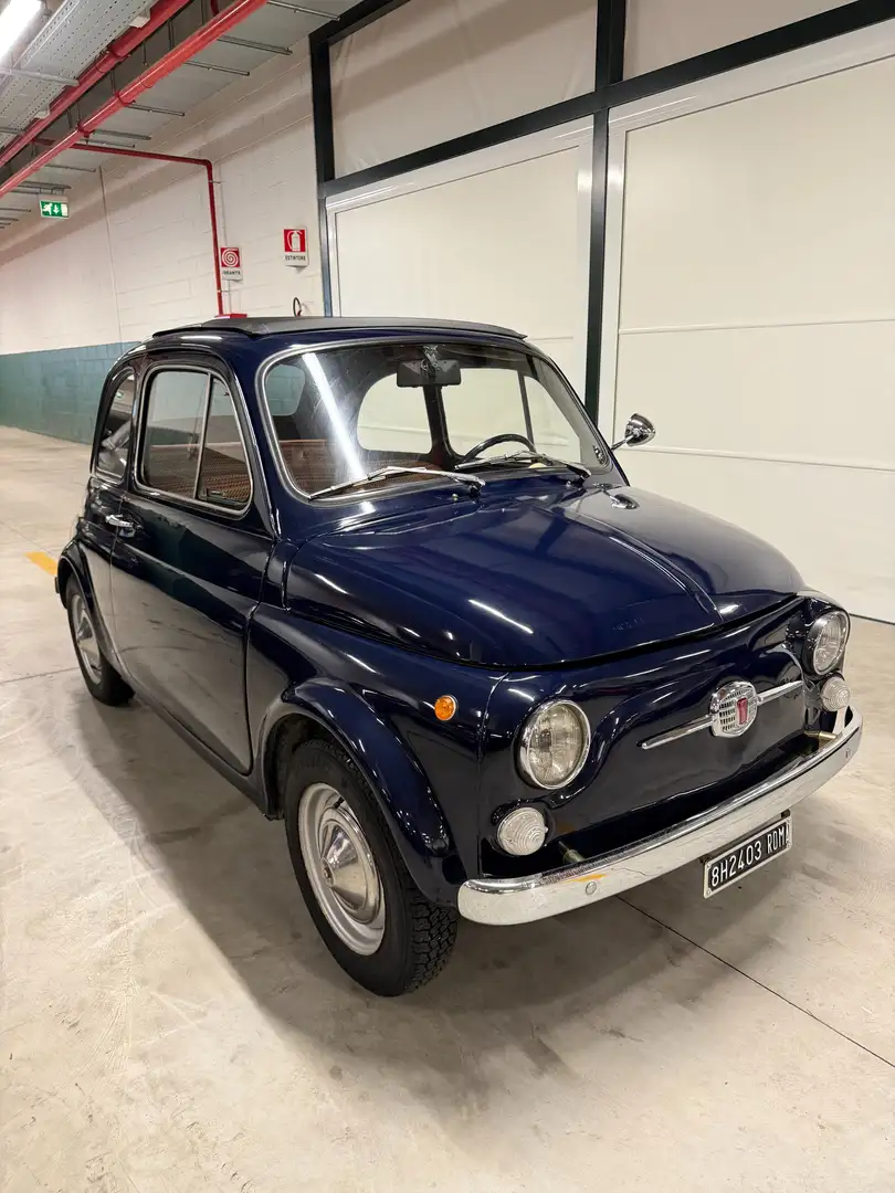 Fiat 500 500F 1970 BLU ELETTRICO RESTAURO TARGHE ROMA Blau - 2