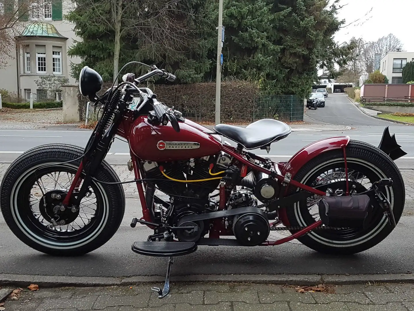 Harley-Davidson 1200 Custom Shovelhead Bobber Rood - 2