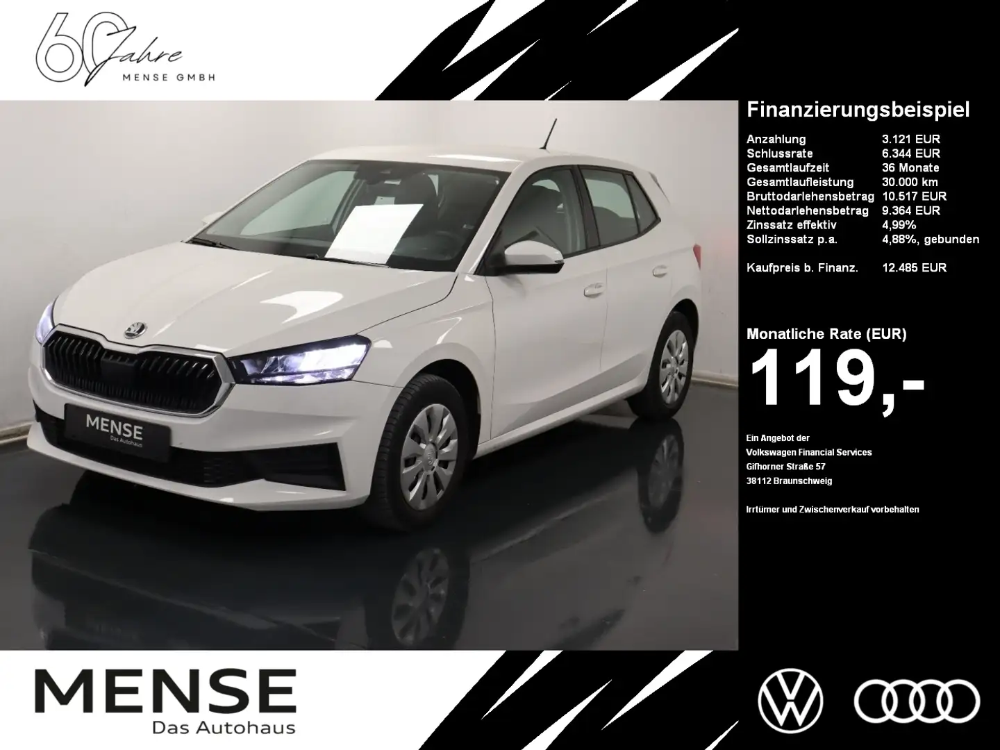 Skoda Fabia 1.0 TSI Active |SpurH|PDC|LED|FLA|Kamera Blanc - 1
