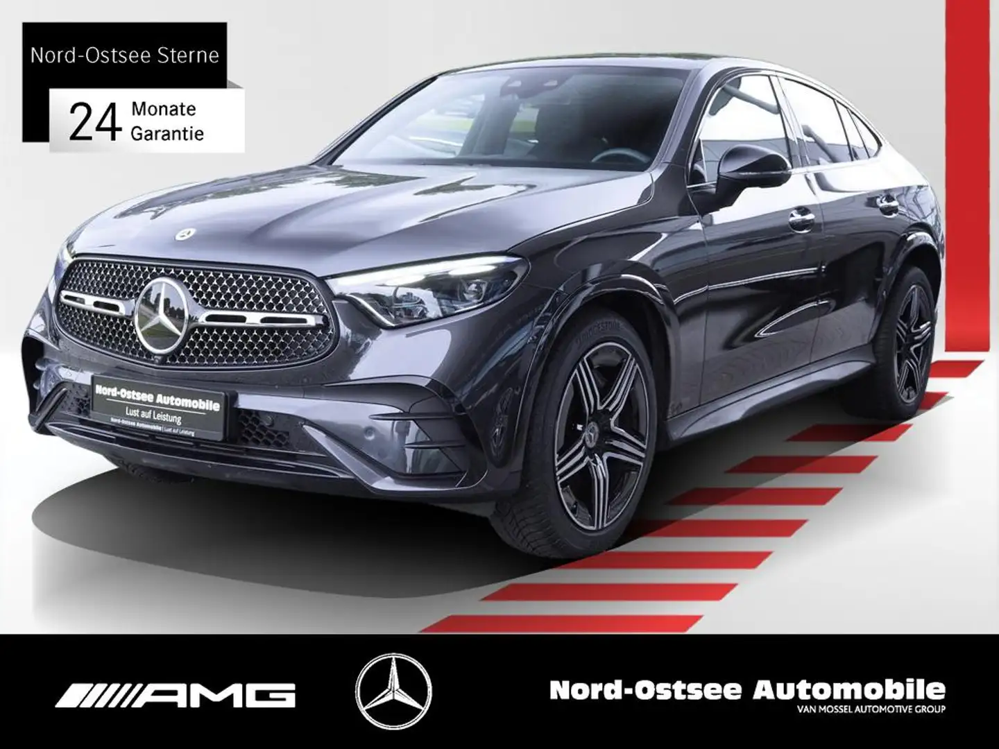 Mercedes-Benz GLC 300 COUPÉ 4M AMG AHK PANO NIGHT 360° Gris - 1