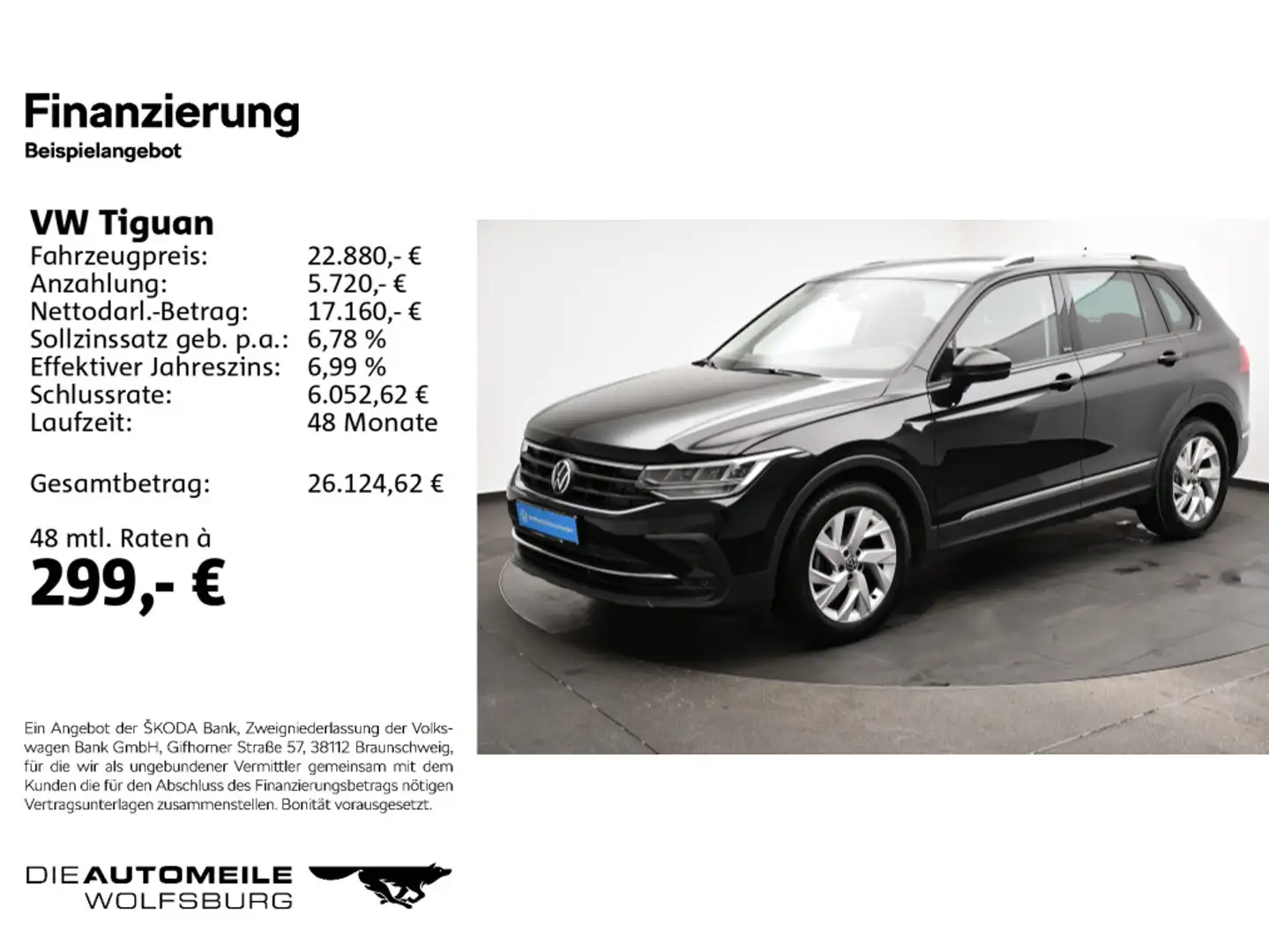 Volkswagen Tiguan 2.0 TDI Active AHK/ACC/Tacho/ Schwarz - 2