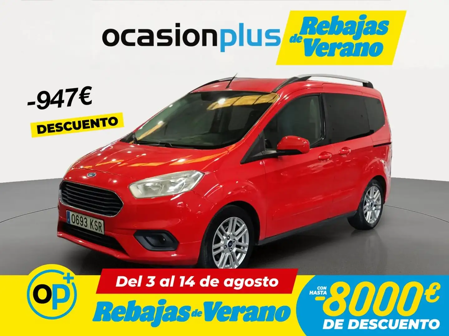 Ford Tourneo Courier 1.0 Ecoboost Titanium Rojo - 1