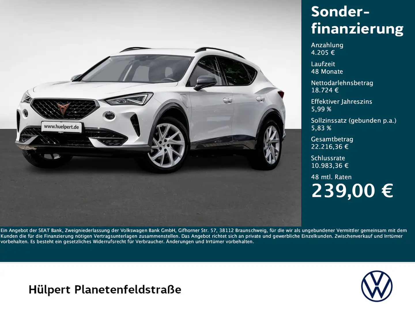 CUPRA Formentor 1.4 HYBRID CAM ACC LM18 SITZHEIZUNG Alb - 1