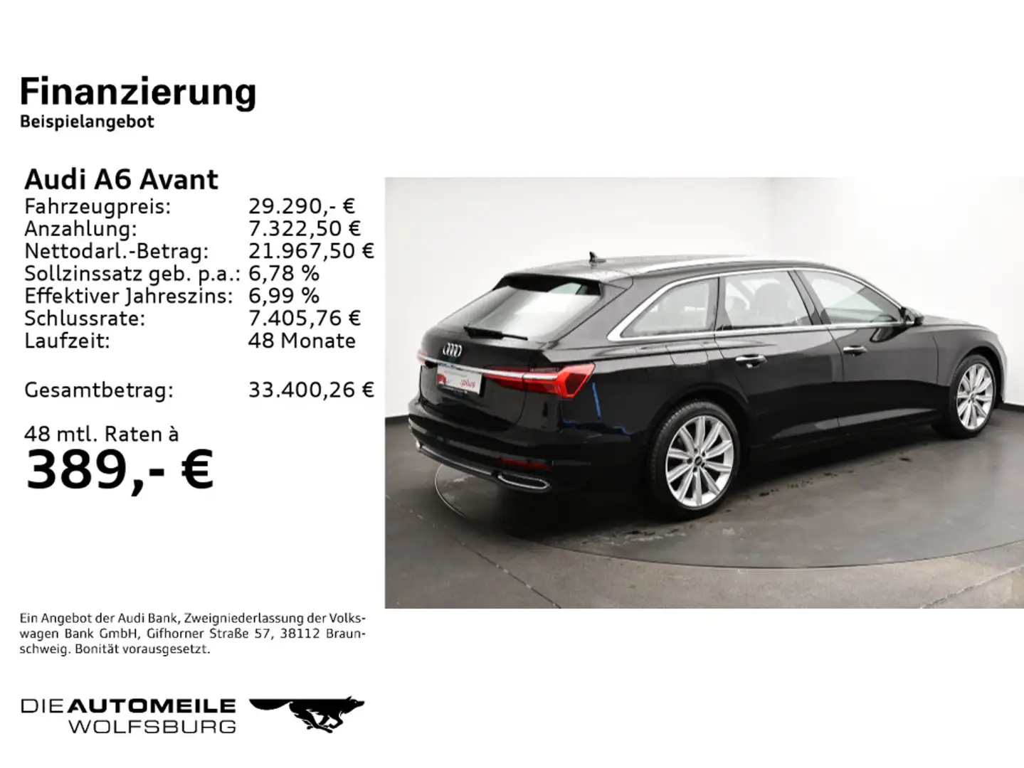 Audi A6 40 TDI S-tronic design AHK/Rückkam/Mult Schwarz - 2