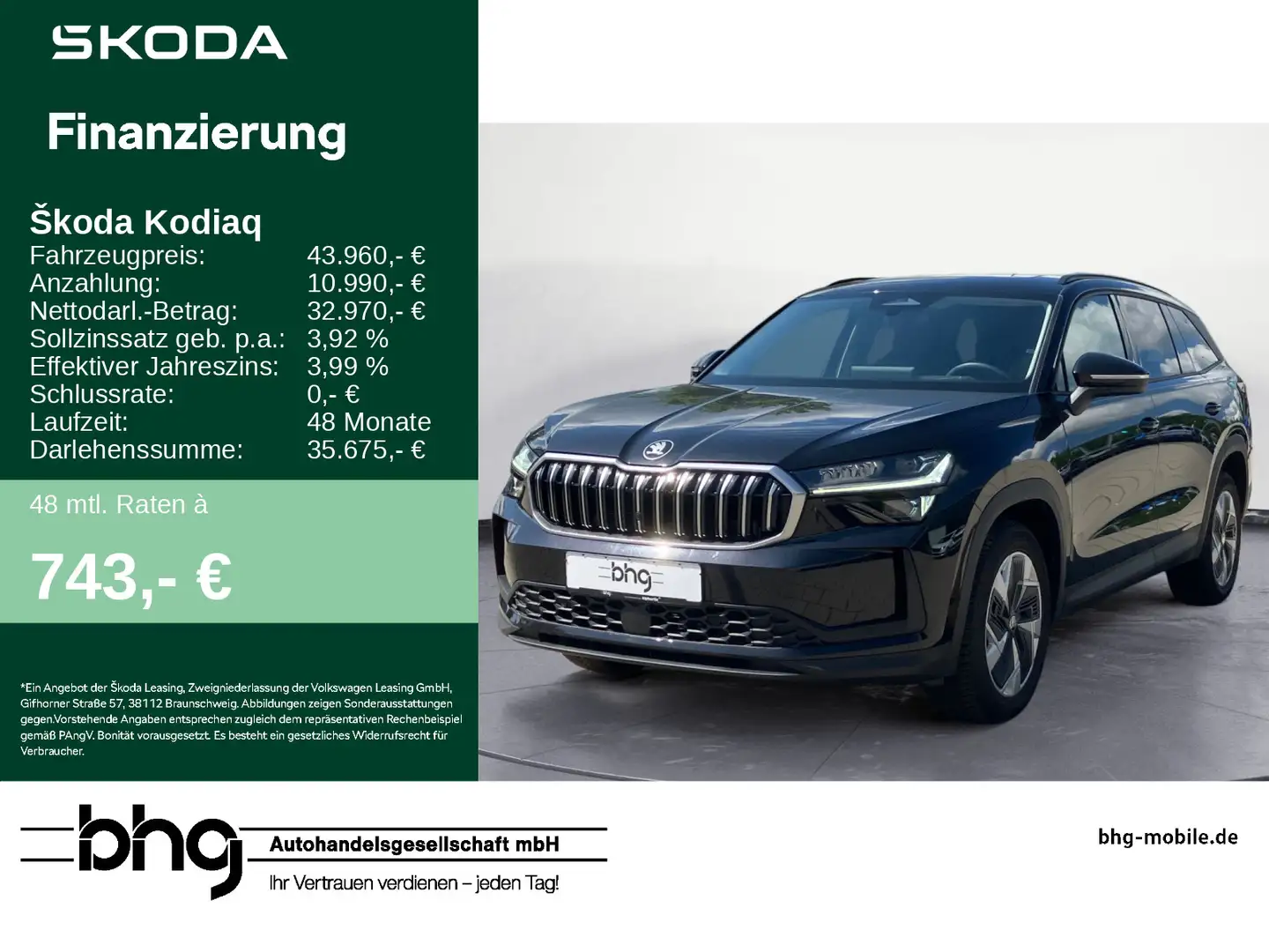 Skoda Kodiaq 2.0 TDI DSG Selection 4x4 Schwarz - 1