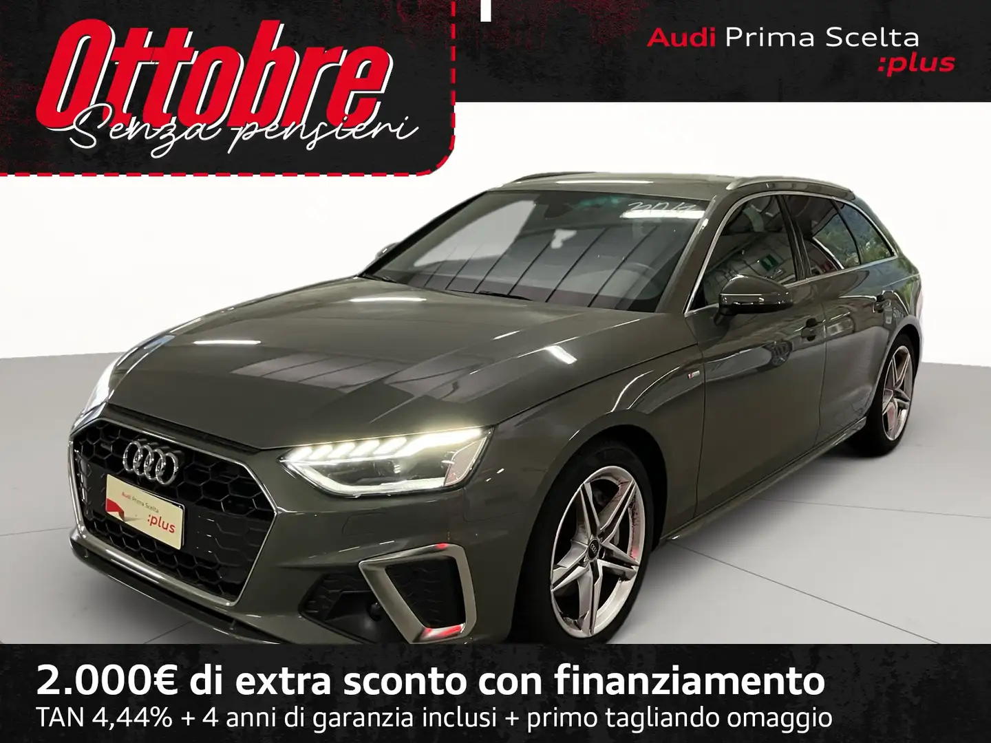 Audi A4 avant 40 2.0 tdi mhev s line edition quattro 204cv Gris - 1