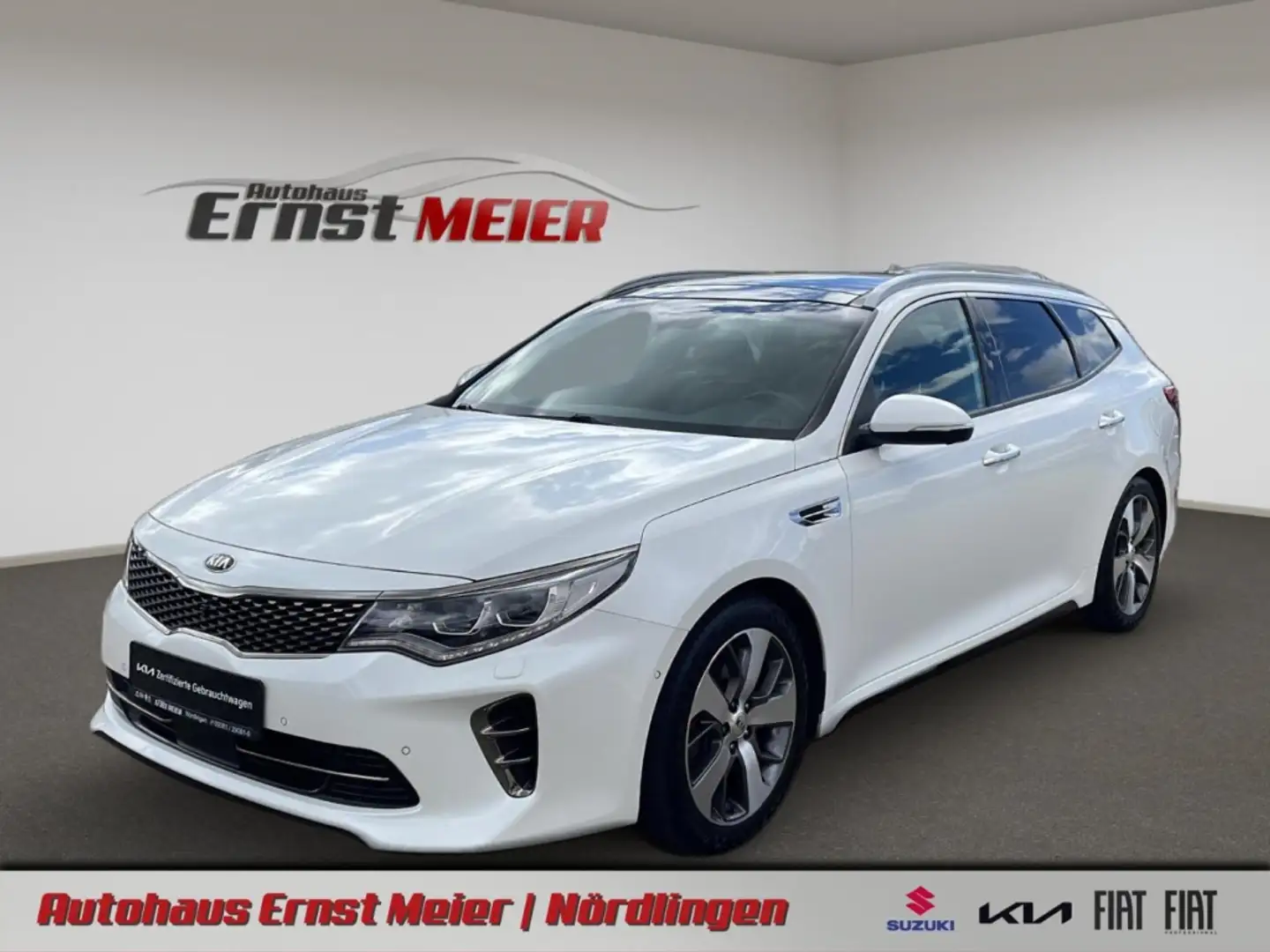 Kia Optima Sportswagon 2.0 T-GDI GT + AHK + Panoramadach Alb - 1