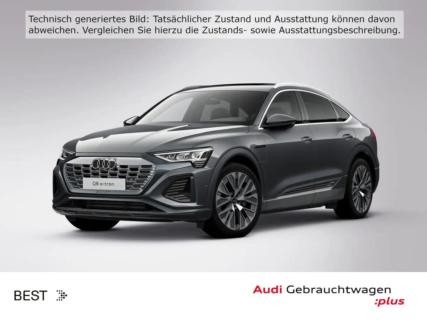 Audi Q8 e-tron 55 S line AHK*Assist*B&O*Pan Grau - 1