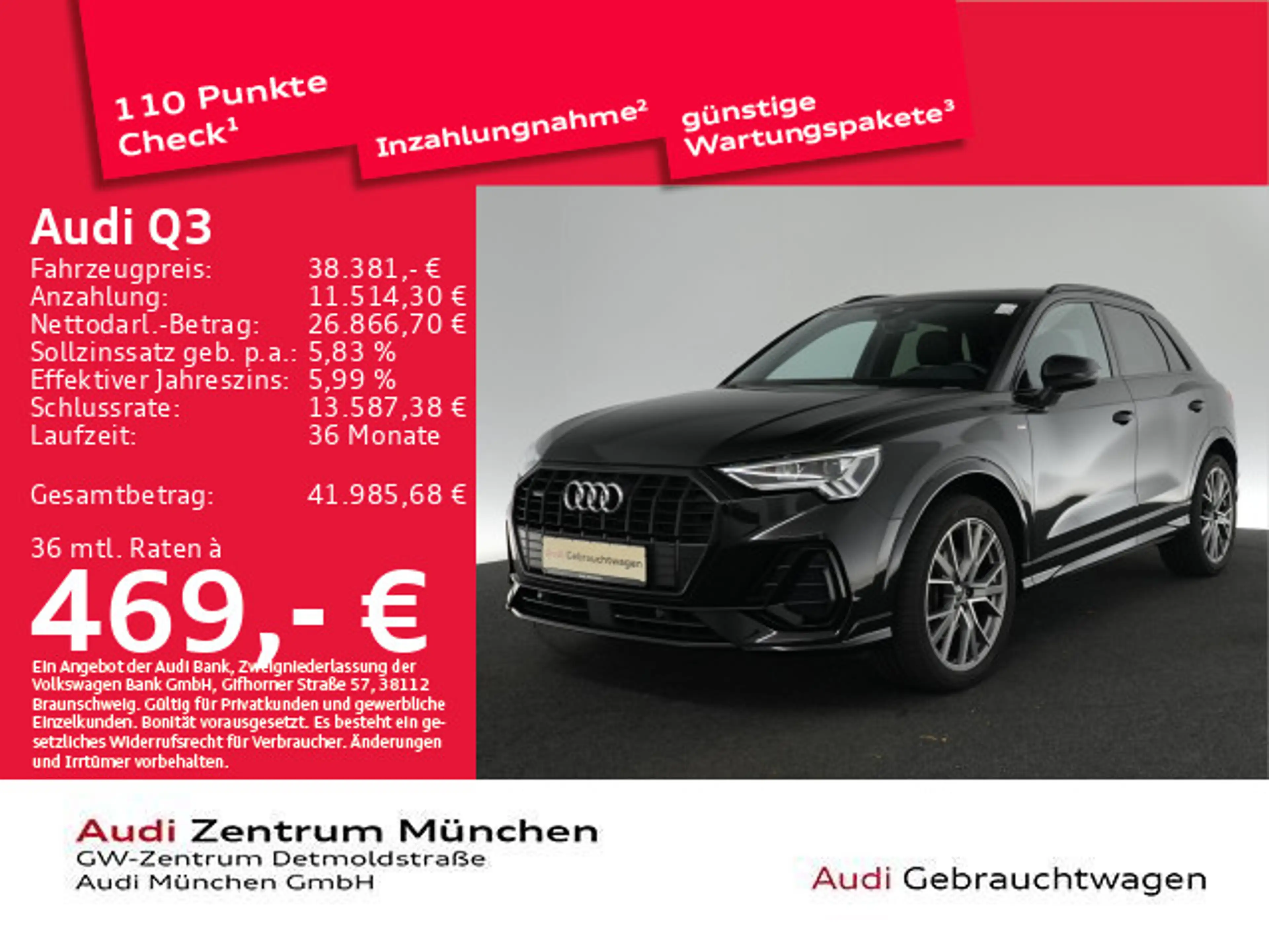 Audi Q3 45 TFSI qu. S tronic 2x S line Pano/AHK/StdHz