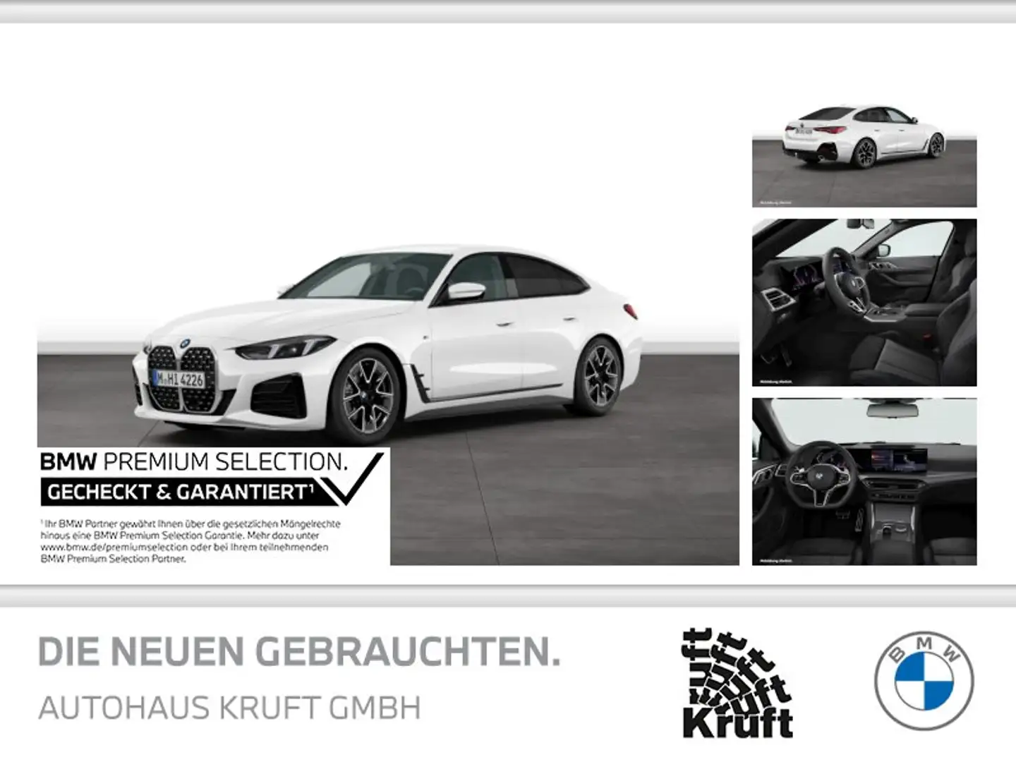 BMW 420 i Gran Coupé M SPORT+LC PROF+HUD+AHK+KAMERA Weiß - 1