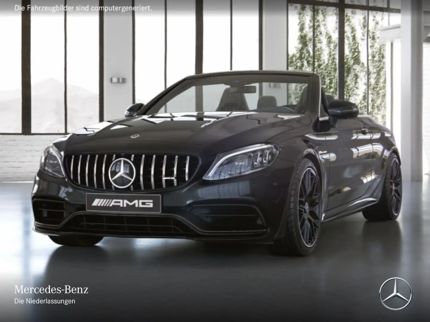 Mercedes-Benz C 63 AMG C 63 S Cabrio NIGHT+DRIVERS+360+MULTIBEAM+FAHRASS Schwarz - 2