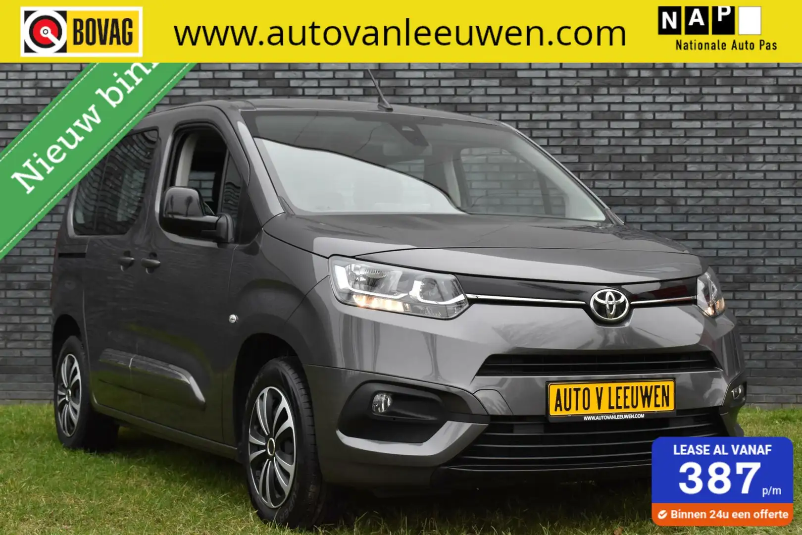 Toyota Proace City Verso 1.2 Turbo Active 5 Zitter NAVI/LICHT-REGENSE Grijs - 1