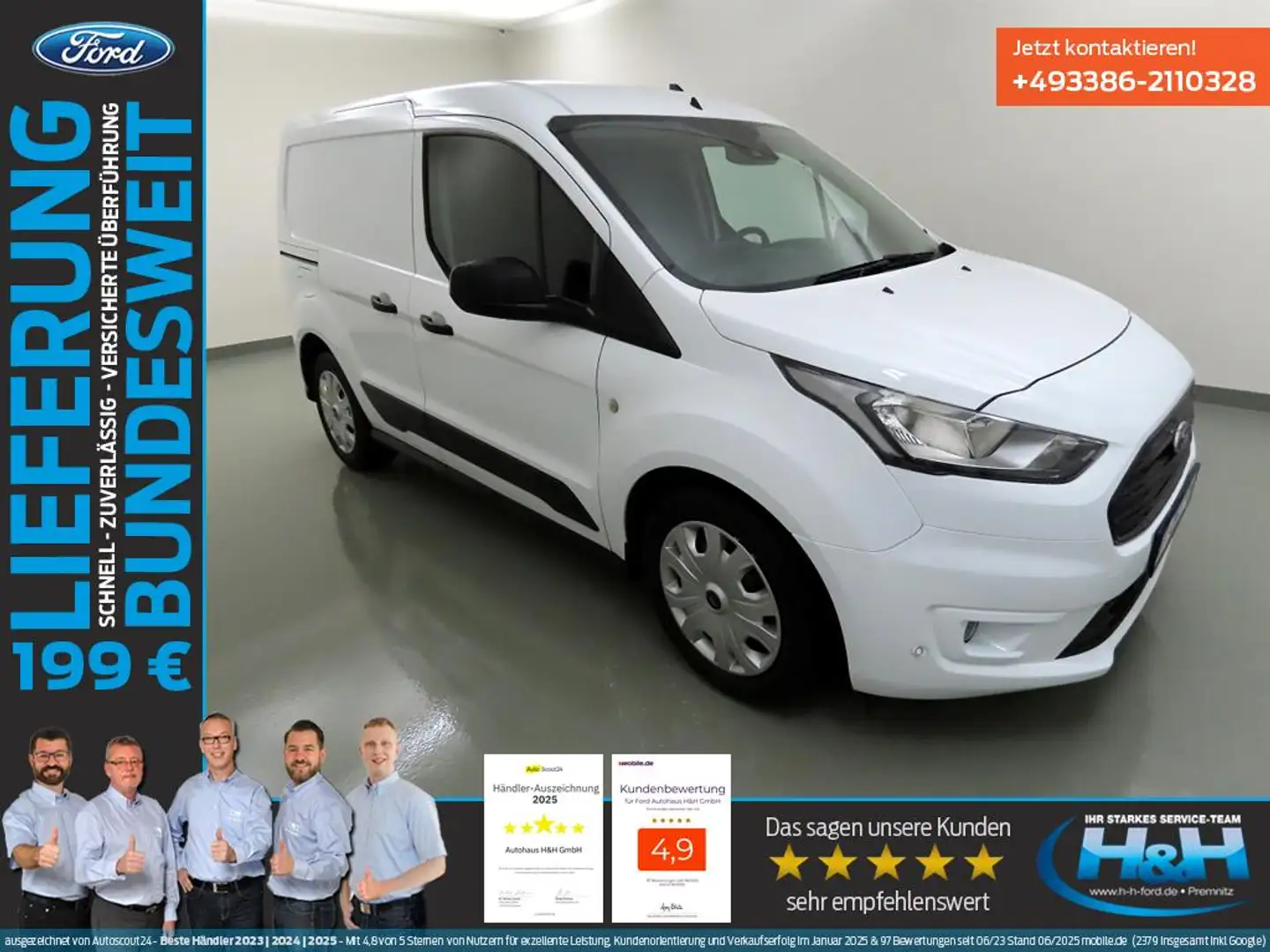 Ford Transit Connect 1.5 Aut. 200 L1 Trend PPS+Kamera White - 1