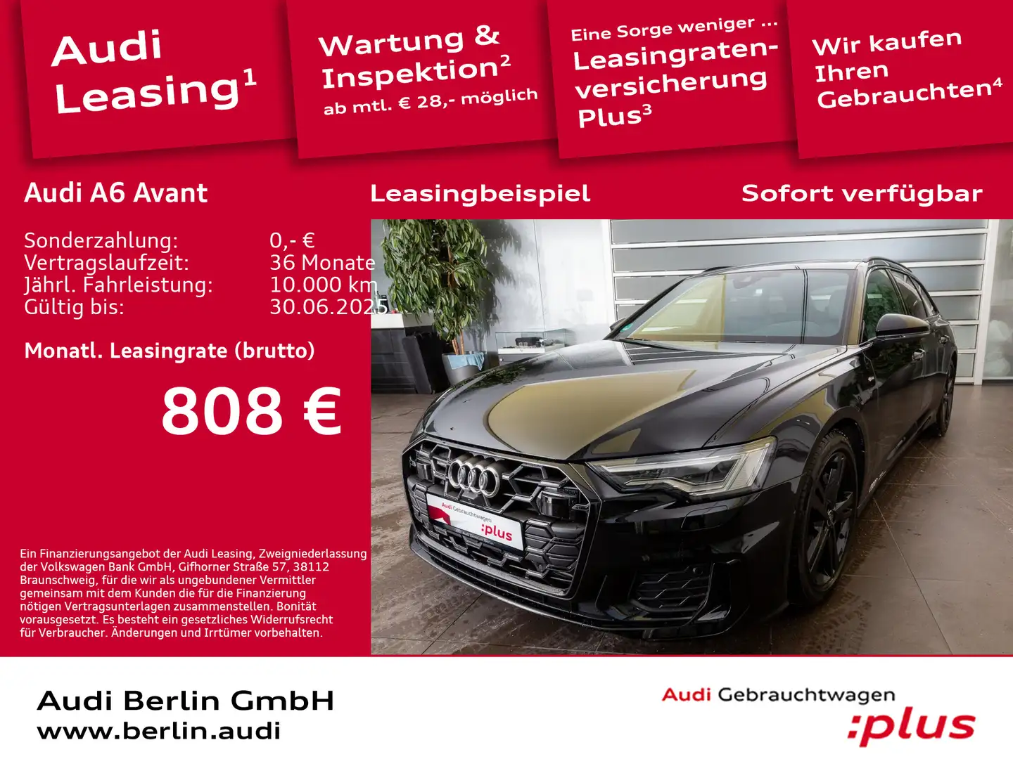 Audi A6 S line 45 TFSI quattro S tronic Schwarz - 1