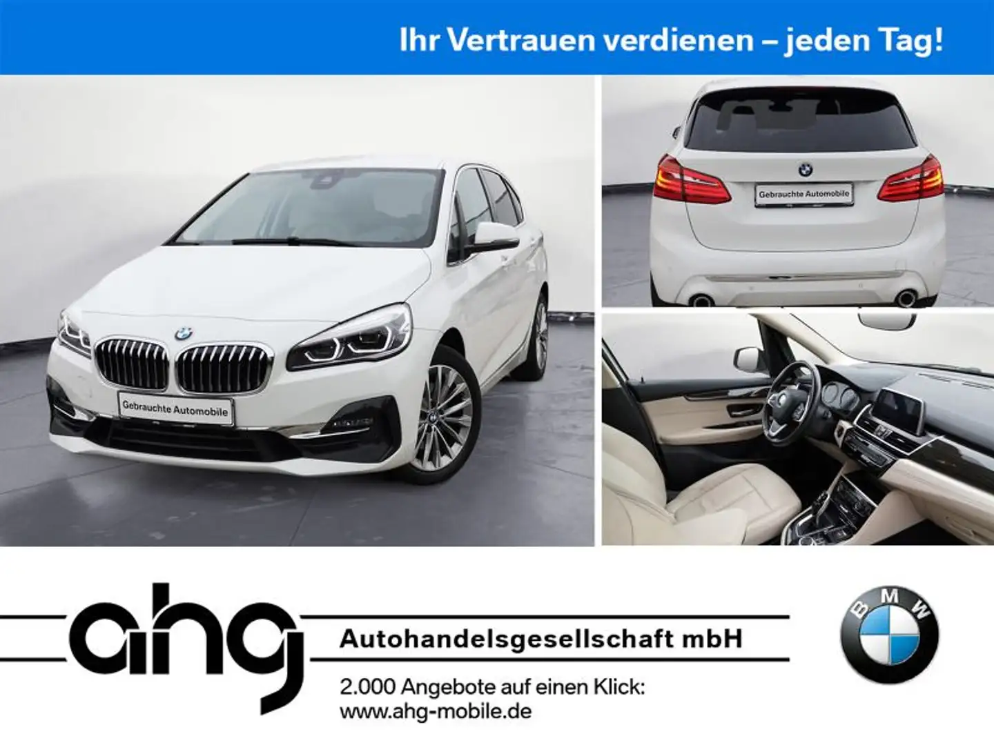 BMW 218 Luxury Line Aut. Klimaaut. White - 1
