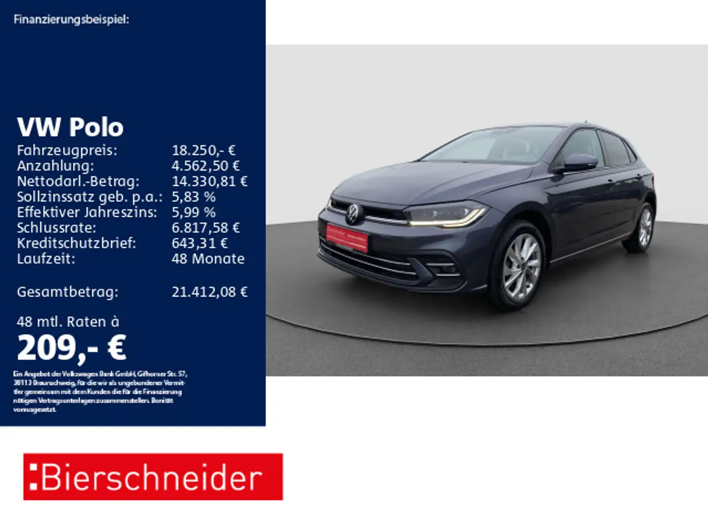 Volkswagen Polo 1.0 Style 16 MATRIX ACC NAVI Grijs - 1