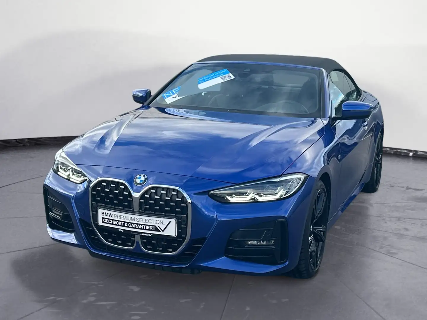 BMW 420 i Cabrio M Sport Sport Aut. Klimaaut. HIFI Bleu - 2