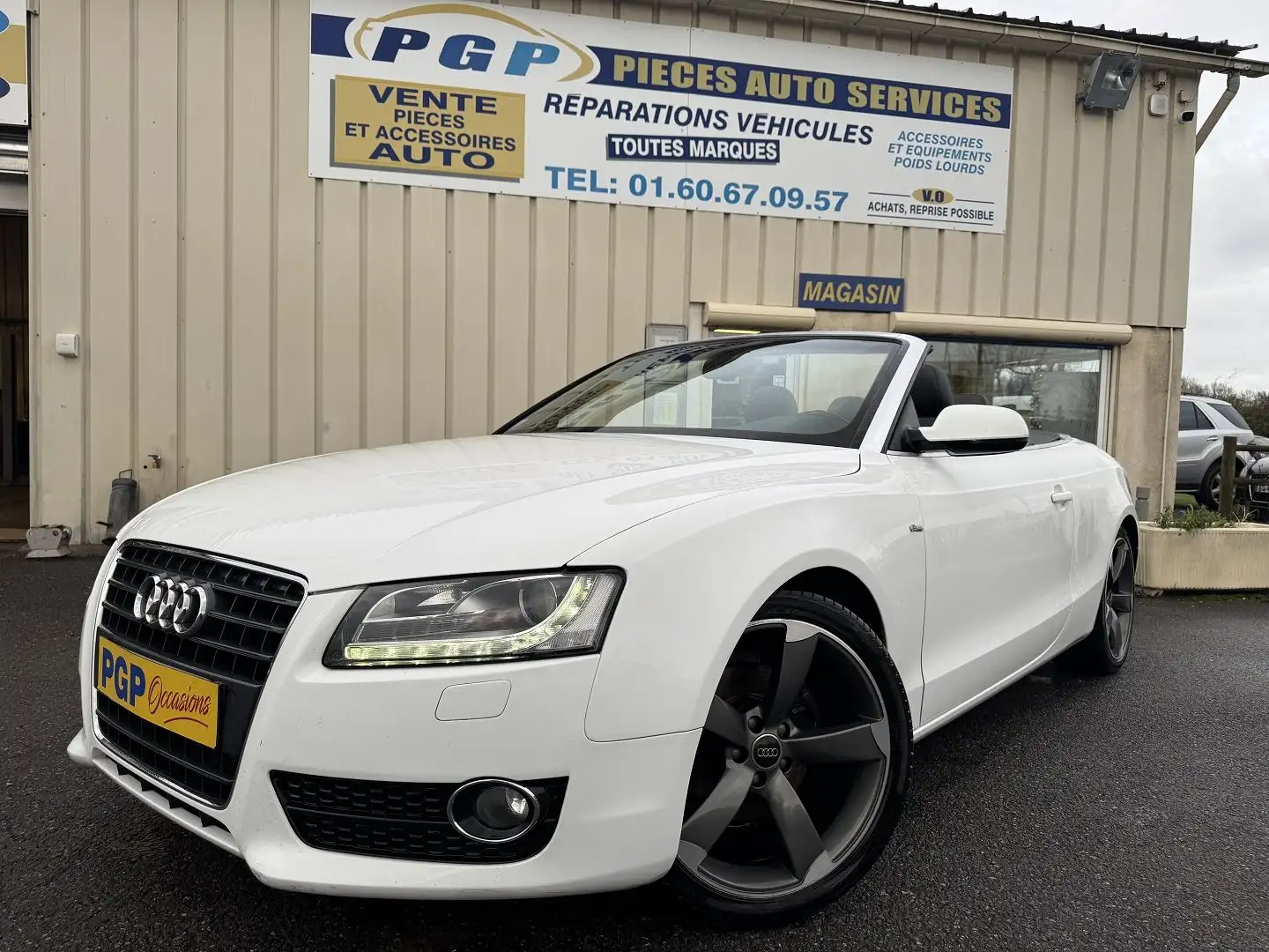 Audi Cabriolet 2.0 TDI 170CH DPF S LINE Blanco - 1