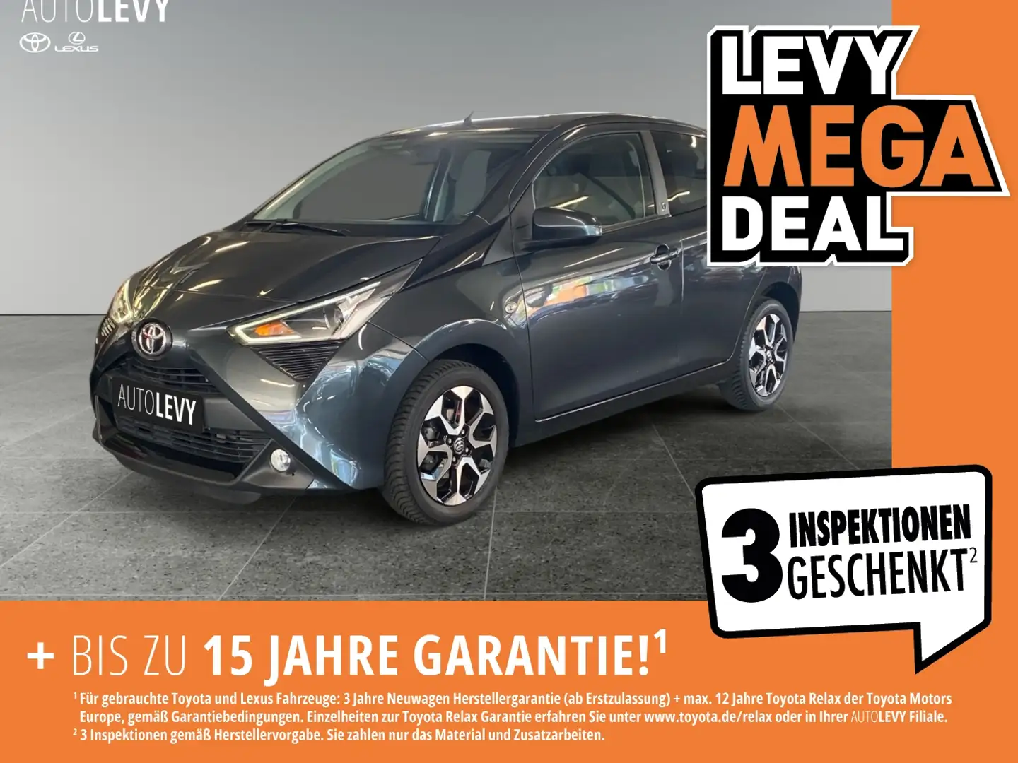 Toyota Aygo 1.0l Team Deutschland *KLIMA* Grau - 1