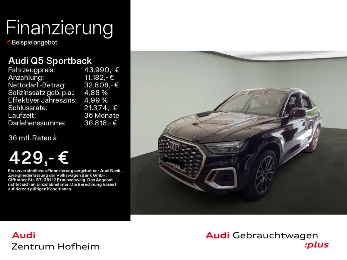Audi Q5 TFSI e S line 50  qua S tro*LED*B&O Schwarz - 1
