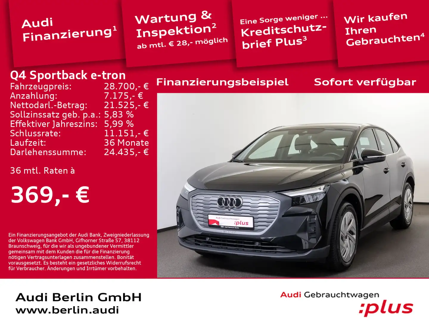 Audi Q4 e-tron Q4 Sportback 35 e-tron PDC SITZHZG VIRTUAL NAVI Noir - 1