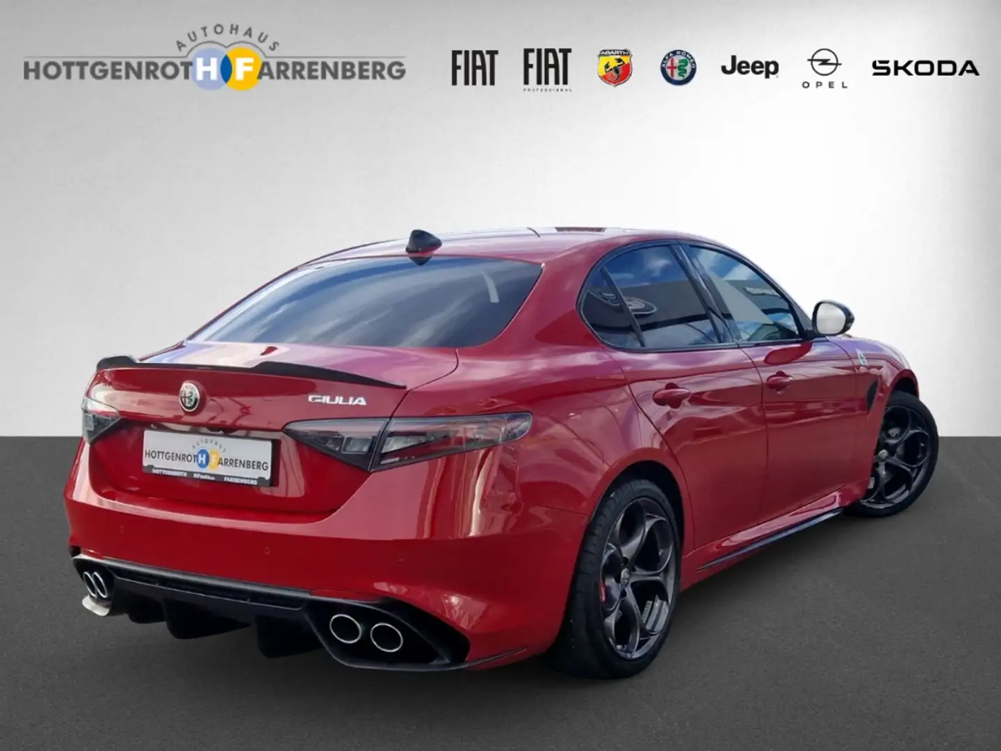 Alfa Romeo Giulia QUADRIFOGLIO 2.9 V6 Bi-Tu 520 PS El. Fondsitzverst Rot - 2