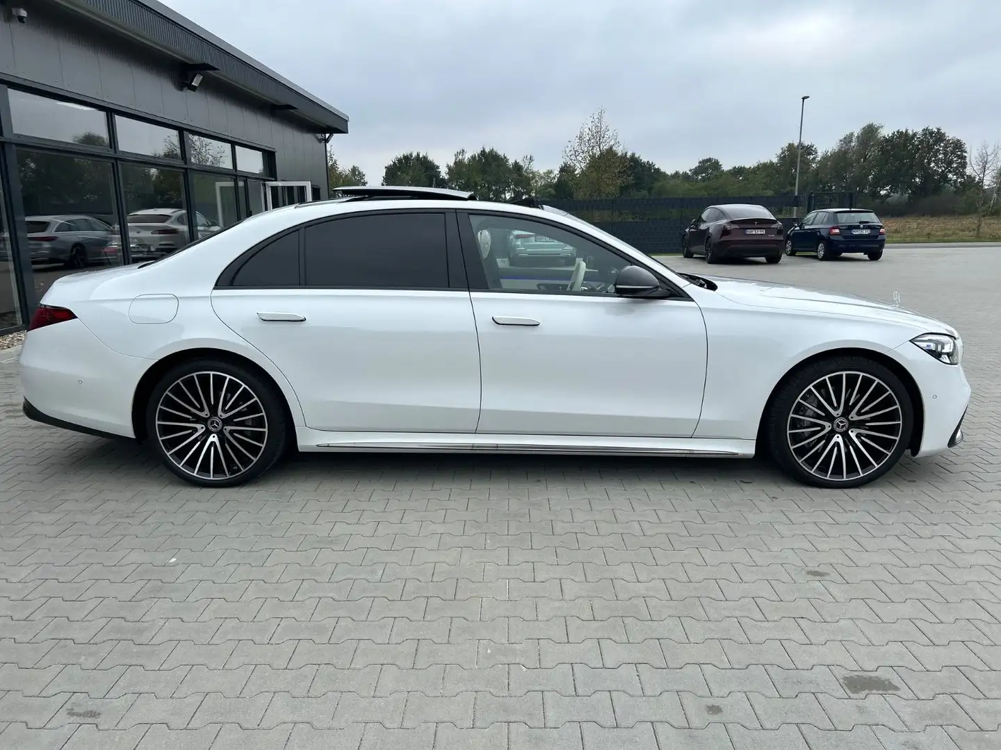 Mercedes-Benz S 450 S450d 4M Lang AMG Manufactur -HUD-Belü.Sitz-Pano Weiß - 2