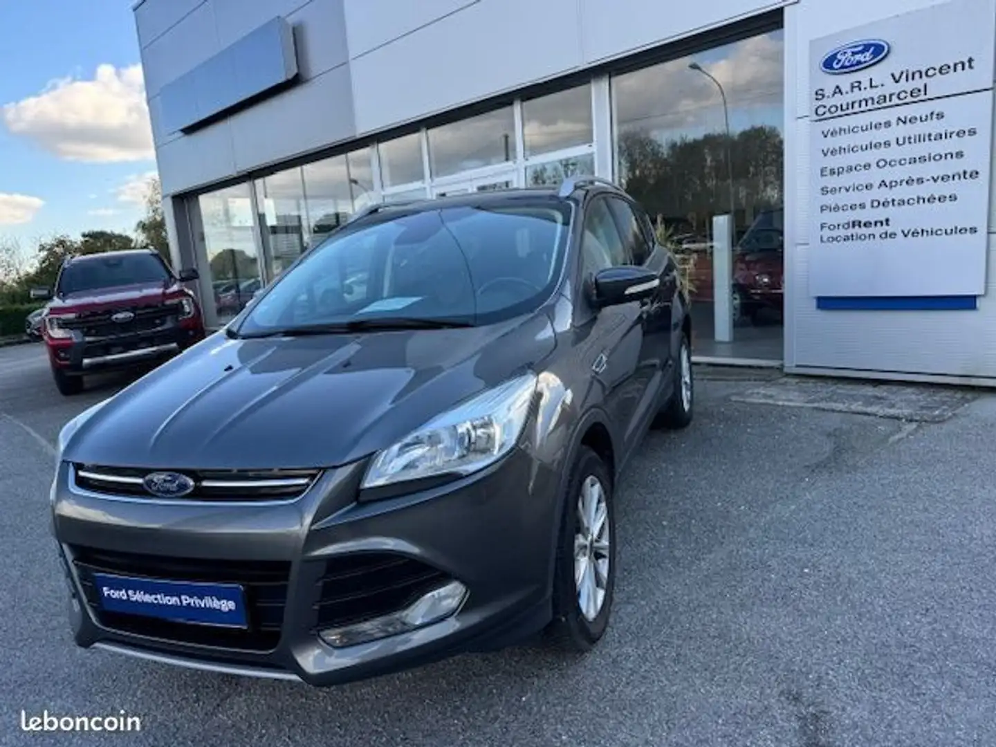 Ford Kuga 2.0 tdci 150ch titanium bvm6 Gris - 1