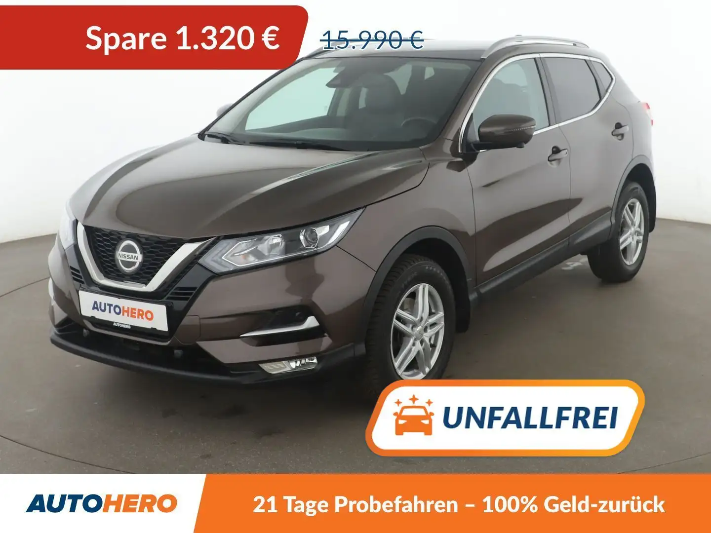 Nissan Qashqai 1.3 DIG-T Tekna *TEMPO*CAM*PDC*SHZ* Braun - 1