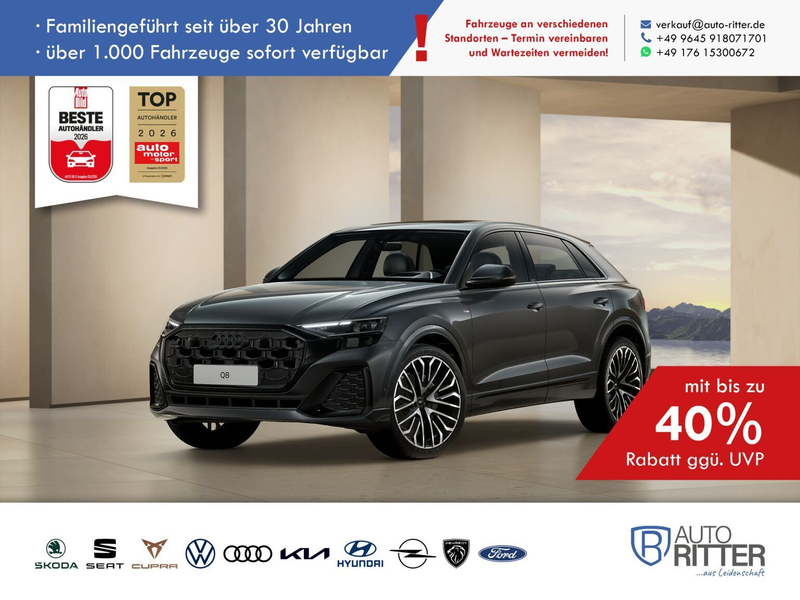Audi Q8 S line HuD|AHK|RFK|PANO|LED|Navi|Carplay|K...