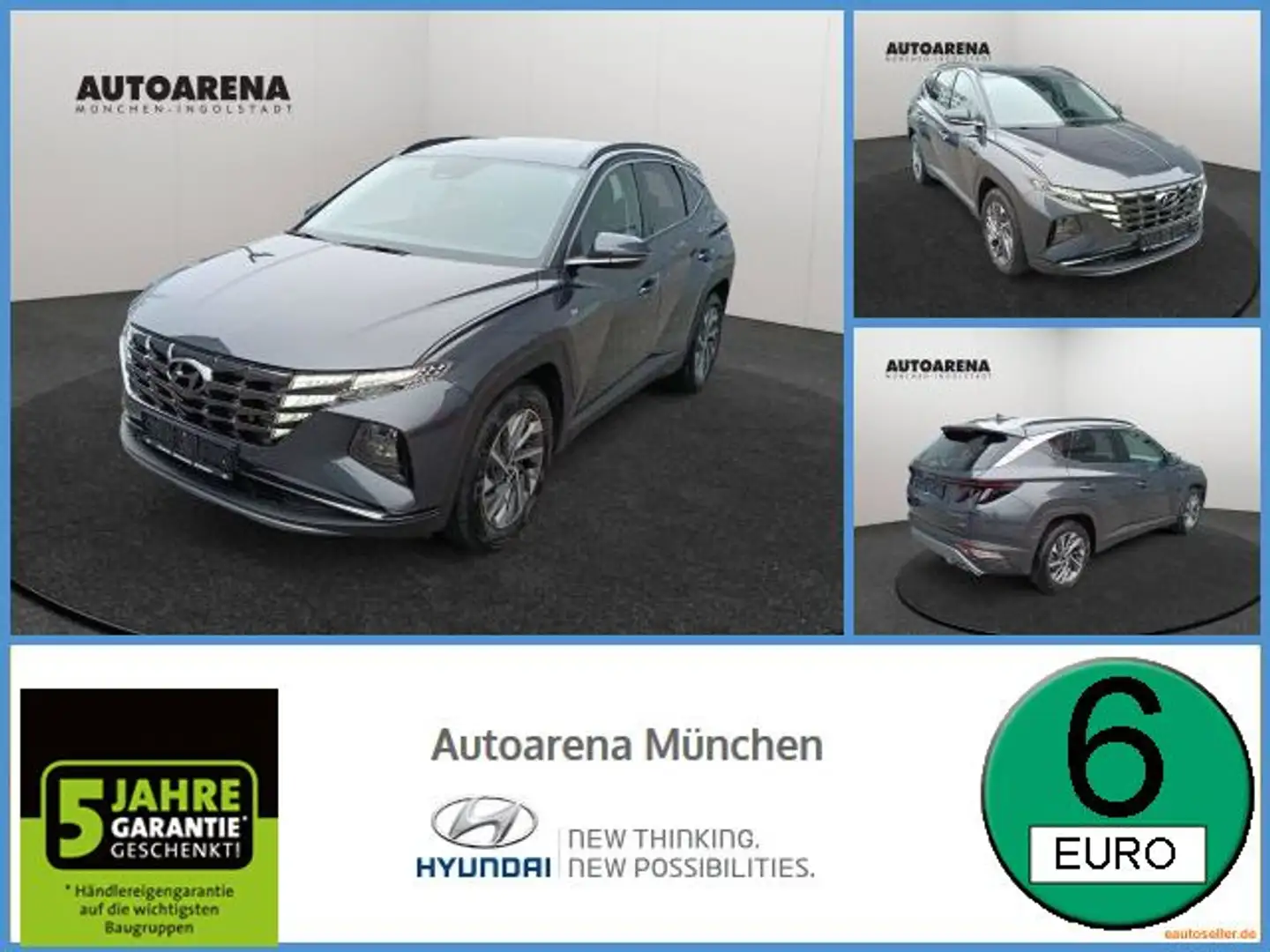 Hyundai TUCSON 1.6 CRDi Style Allrad Automatik Navi Grijs - 1