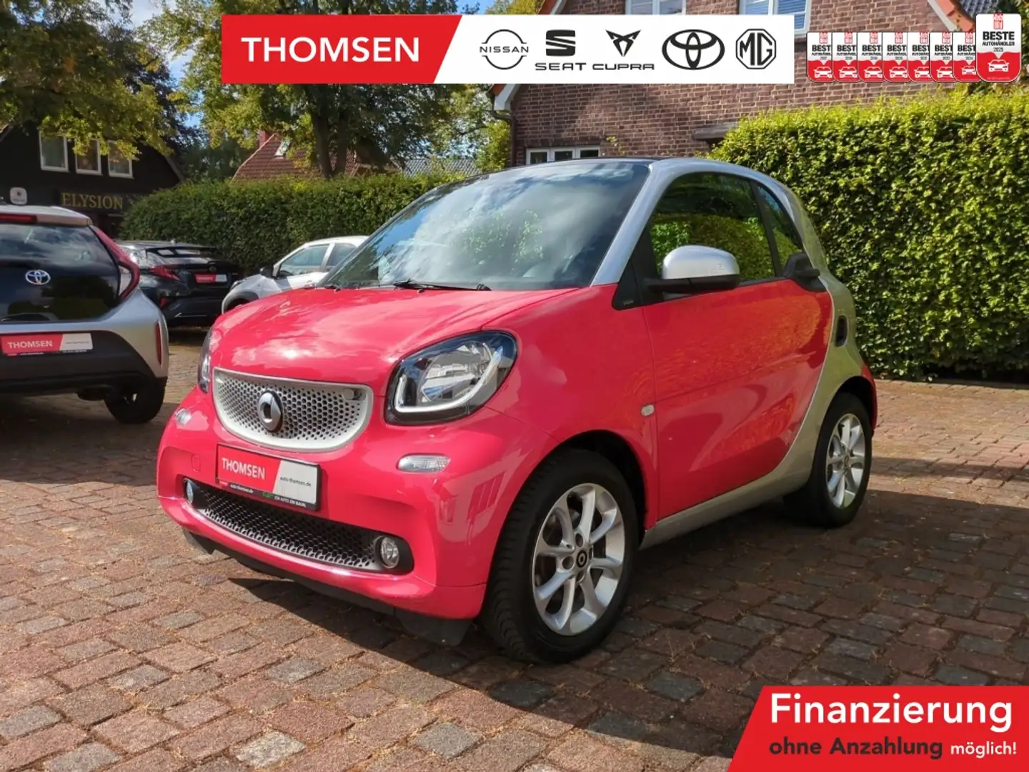 smart forTwo coupe 0.9 Turbo passion DSG AUT LED Pano Rot - 1
