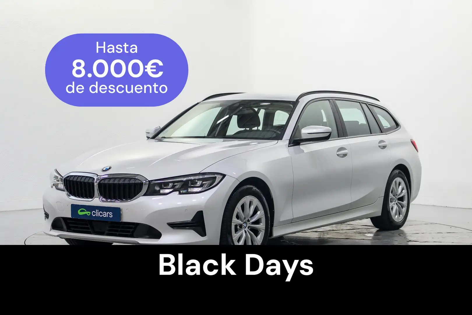 BMW 318 318dA Touring Blanc - 1